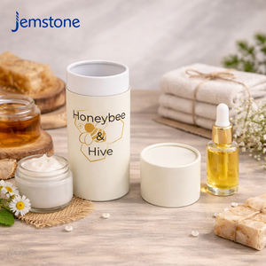 Emballage de boîte cylindrique en carton kraft pour bouteille d'huile de thé en vrac avec logo personnalisé, écologique, de qualité alimentaire, tube en papier pour pot de miel - Product Image 2