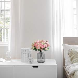 Peonías Artificiales de Seda, Flores Pequeñas para Decoración del Hogar, Ramo Interior, Arreglos Florales, Centros de Mesa para Comedor y Cocina - Product Image 3