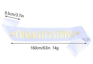 Écharpe dorée en satin pour fille et garçon, idéale pour les cérémonies de retraite, de remise des diplômes, les fêtes et les accessoires de décoration, cadeaux. - Product Image 6