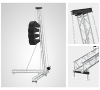 Sistema de torre de elevación para altavoces Line Array de aluminio certificado por TUV de 290*290 mm, torre de armazón de aleación para altavoces