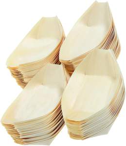 使い捨てウッド寿司ボート生分解性寿司ボートマキカリフォルニアロール用 - Product Image 2