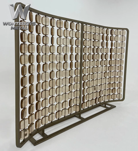 Divisor <span class=keywords><strong>de</strong></span> Espacios Personalizable con Marco <span class=keywords><strong>de</strong></span> Acero Inoxidable PVD, Pantalla <span class=keywords><strong>de</strong></span> Cristal Colorida, Diseño <span class=keywords><strong>de</strong></span> Partición para Hoteles y Restaurantes - Product Image 6