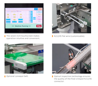 USINE entièrement automatique câble Ethernet LAN WAN tête de cristal RJ12/45 Machine à sertir fil réseau Cat5/Cat6 prise/production