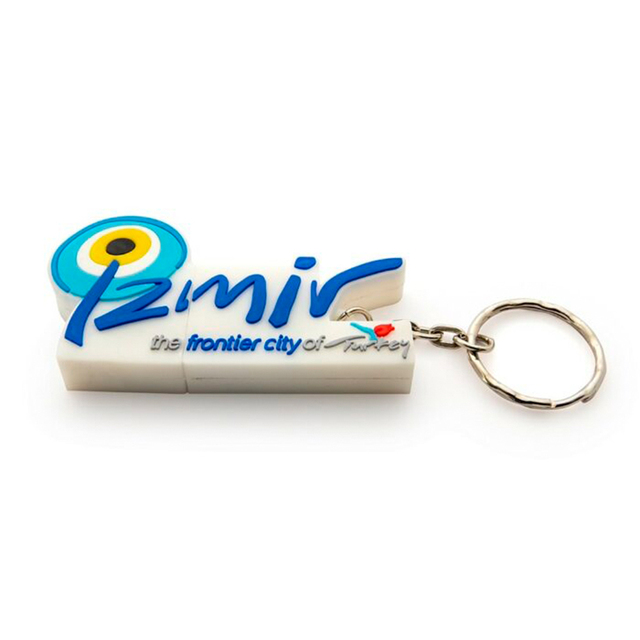 Custom 3D PVC USB Flash Drive 8GB-128GB Custom Shape Logo Pendrive Soft Rubber Shaped USB Memory Stick with Keychain