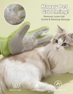 Gant de toilettage pour animaux domestiques (chiens et chats) – Écologique, autonettoyant, élimination des poils en un clic, brosses en TPE et ABS réutilisables pour tapis, meubles et canapés - Product Image 4