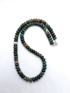 Collar de Piedras Preciosas de Bloodstone, Cuentas Redondas de 8 mm, Collar Natural de Piedras Preciosas, Joyería Genuina, Regalo para Ella - Product Image 4