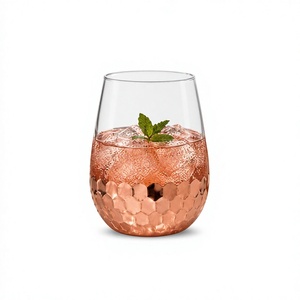 Verres à cocktail transparents en borosilicate faits à la main de 250 ml, sans plomb, coupe Martini, verres à Margarita, verrerie de bar réutilisable en gros - Product Image 2