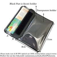 Transparent TPU mode Sea Pass titulaire surf pochette étanche voiture porte-clés étui sac pour clé argent crédit expédition carte ID