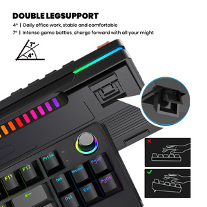 Nhà Máy Bán buôn Gamer teclado Bàn phím cầu vồng Backlit Type-C máy tính PC không dây Bàn phím cơ khí cho máy tính để bàn chơi game - Product Image 4