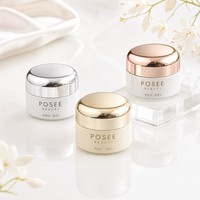Flacon de remplissage carré pour vernis à ongles, anti-lumière, en verre blanc brillant, avec bouchon sérigraphié or et argent, vente en gros directe usine 8G