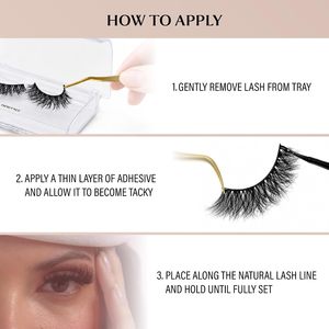 Faux Lahes <b>Mink</b> 10-12mm Eyelashes Faux <b>Mink</b> <b>Lashes</b> Wholesale Soft 3d Faux <b>Mink</b> Invisible Strip Eyelashes with Eyelash Box - Product Image 4
