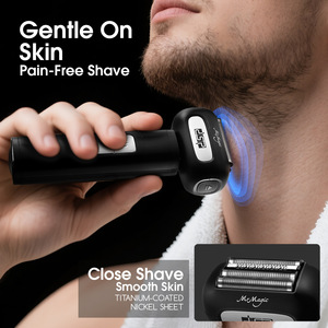 DSP Foil <b>Shaver</b> Electric Razor USB Charging Waterproof IPX7 Men's <b>Face</b> <b>Shaver</b> 6800rpm Fast Charging Dual Use Dry Wet - Product Image 2