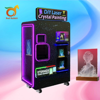Kiosque de vente automatique de machines de peinture laser sur cristal personnalisées en libre-service