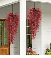 Artificielle Suspendue En Plastique Evergreen Bell Willow Vine Salon Plafond Plante Décoration De Mariage