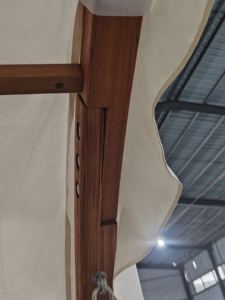 Hamaca Columpio de madera maciza ajustable y duradera de 550 libras de capacidad con dosel para césped, patio, junto a la piscina, terraza, jardín, patio trasero - Product Image 6