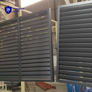 PRINCETON <span class=keywords><strong>METAL</strong></span> montajı kolay açık gizlilik dekoratif alüminyum yatay panjur bahçe çit sistemi - Product Image 2
