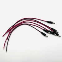 Connecteur mâle 12V DC5.5*2.1 vers câble plaqué étain, adaptateur pour caméra, faisceau de câbles DC personnalisé, assemblage de câbles