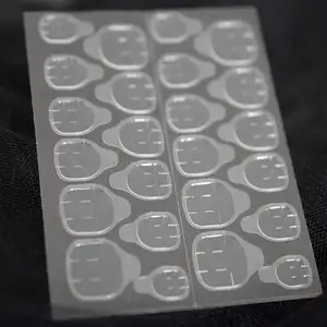 3D Eco-friendly Protection Transparent Designer Invisible Adhesive Jelly Gel Nail Finger Plate Stickers