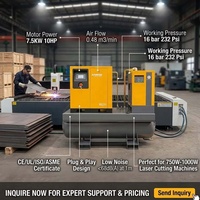 Compresseur à vis monophasé à haute efficacité énergétique 7,5 kW 11 kW 15 kW