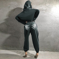 Pantalon de jogging streetwear pour femme, de haute qualité, à faible MOQ, avec impression manuelle amusante et taille élastique, personnalisable, pour un usage décontracté