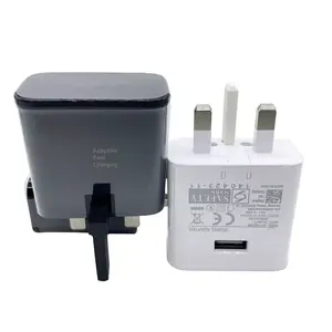 Samsung adaptörü için orijinal 15W S10 hızlı şarj abd/ab/İngiltere tak seyahat duvar tipi USB şarj cihazı Samsung şarj için