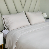 Draps en coton bambou respirant luxe 60% bambou 40% coton ensembles de draps housse de couette tissu mélangé 4 pièces ensemble de literie populaire