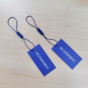 Plastic Hang Tag Toggles Custom Raised Logo Rectangular Garment Hang Tag String Lock Plastic Fastener Tags For Fashion <b>Clothes</b> - Product Image 1