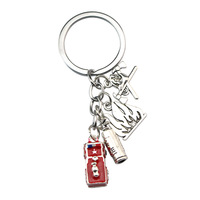 Porte-clés en alliage de zinc, thème pompier, nouveau design tendance, porte-clés pour souvenir