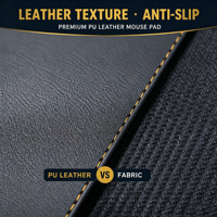 Tapis de souris en cuir personnalisé OEM, tapis de bureau antidérapant en cuir, tapis de souris avec logo personnalisé pour le bureau, la maison et le travail