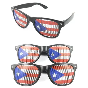 Wholesale Promotion <strong>Glasses</strong> Countries Flag Sunglasses Pinhole Sticker Novelty logo Custom Promotional Plastic Sunglasses - Product Image 6