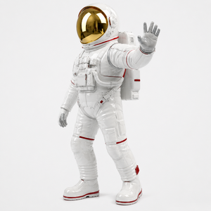 Custom Resin Fiberglass Luminous Astronaut Sculpture Life Size Hand-painted Space Man Statue For Theme Park Mall Science Museum