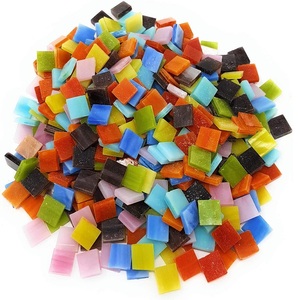 WANDIOR Gạch Khảm Thủy Tinh Màu Sặc Sỡ Trang Trí Hình Vuông Nhỏ 10X10Mm Để Tự Làm Đồ Thủ Công - Product Image 5