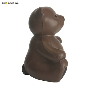 Teddy Bear Stress Reliever <b>Ball</b> PU Merchandising Promotional Gift Customizable with Logo Printing - Product Image 3
