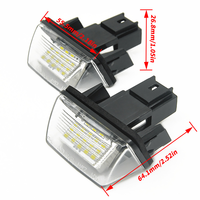 Éclairage de plaque d'immatriculation LED pour Citroën C3 C4 C5 BERINGO Saxo Xsara Picasso Peugeot Partner 206 207 306 307 308 5008 - État neuf