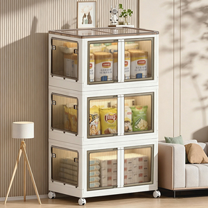 Cajas <span class=keywords><strong>de</strong></span> Plástico Plegables <span class=keywords><strong>para</strong></span> <span class=keywords><strong>Ropa</strong></span>, Fáciles <span class=keywords><strong>de</strong></span> Instalar, Transparentes, con Doble Puerta, Cajones, Estantes, Armario <span class=keywords><strong>de</strong></span> Almacenamiento <span class=keywords><strong>para</strong></span> Oficina o Dormitorio - Product Image 4