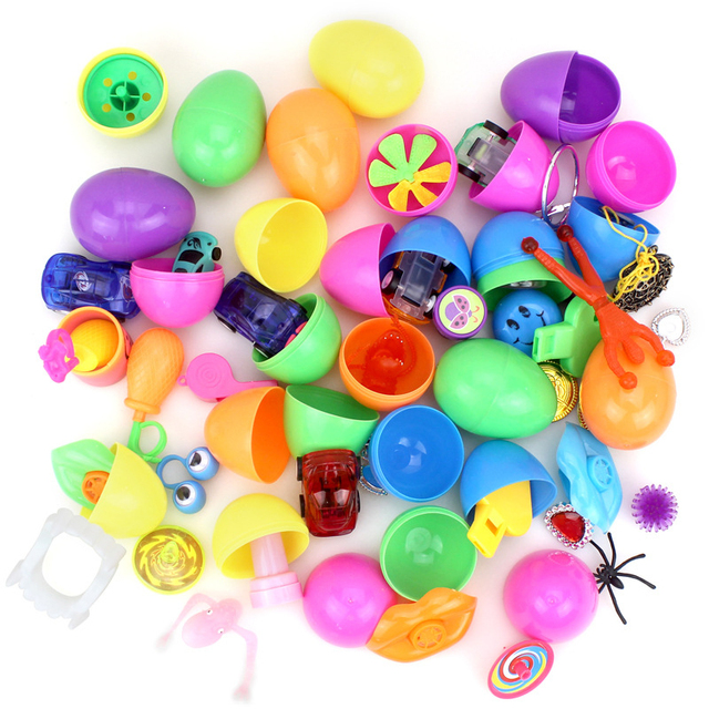 Hot Selling Plastic Fillable Easter Eggs Gift Set Easter Eggs with Toys Inside Easter Egg Figure Set for Kids Party Gift Sets