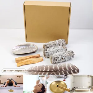 Baguette d'aromathérapie à la <span class=keywords><strong>sauge</strong></span> blanche pour le nettoyage de la guérison Baguette de sélénite à énergie négative Encens à la <span class=keywords><strong>sauge</strong></span> blanche Palo Santo Sticks - Product Image 4