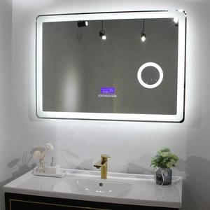 Miroir mural à Led avec écran numérique, décoration de salle de bains, <span class=keywords><strong>horloge</strong></span>, éclairé, miroir, meubles muraux, moderne - Product Image 3