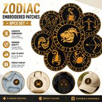 Patchs brodés en PVC Chenying's Zodiac Cartoon Animal, kit d'accessoires pour chapeau DIY, autocollants personnalisés