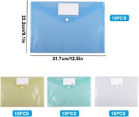 Carpeta de Archivos Aupawdy con 40 Bolsillos de Plástico con Cierre a Presión de Colores, Formato A4, 11 Orificios, Impermeable, Modelo RYX-SD114 Digital