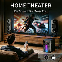 Sistema de Audio 2.1 con Bajos Potentes, Altavoces Multimedia para Cine en Casa y Computadora, Subwoofers