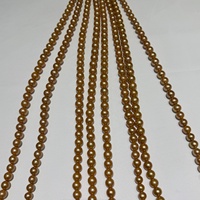 Collier en perles Edison en gros, couleur or, perles d'eau douce teintées, brin de perles non fini pour la fabrication de bijoux