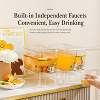 Pichet à eau froide en plastique PE de 5,5 L avec robinet, grande capacité, distributeur de jus, de bière et de boissons pour réfrigérateur, utilisation en restaurant