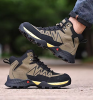 Chaussures de sécurité de randonnée en cuir microfibre T23, embout en acier anti-perforation, bottes de sécurité en caoutchouc, chaussures de travail unisexes pour la construction