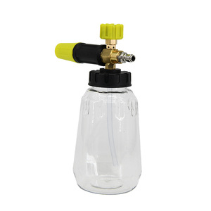 Pulvérisateur à mousse 1L, bouteille transparente avec buses réglables pour lavage de voiture, fonctionnement manuel, plastique multicolore - Product Image 3