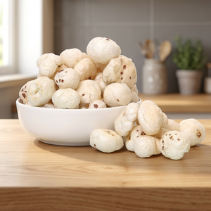 Makhana Seleccionada a Mano de Primera Calidad, Seca, Grado AD, Ligera y Crujiente, Baja en Grasa, Snack Saludable, Proveedor a Granel de la India, EXPORT DESI 25kg - Product Image 1