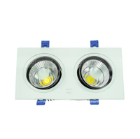 Downlight COB 7W double LED direct d'usine OEM réglable en aluminium blanc éclairage minimaliste moderne approvisionnement en gros de haute qualité