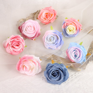 Simulated Rose <b>Head</b> Silk Flower Wedding Decoration Romantic Dreamy <b>Style</b> High Simulation Reusable Home Decor Props - Product Image 3