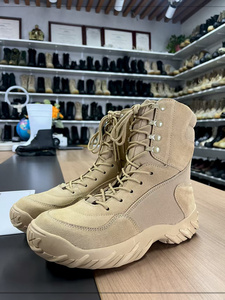 Botas <span class=keywords><strong>de</strong></span> Combate ZH, Resistentes al Desgarro, <span class=keywords><strong>de</strong></span> Gamuza Natural, para Entrenamiento en el Desierto, con Suela <span class=keywords><strong>de</strong></span> Goma Resistente, Color Bronceado, Modelo HSM163 - Product Image 6