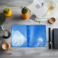 Lot de 10 classeurs à 3 anneaux en plastique format lettre, avec 2 poches, personnalisables avec logo – Vente en gros à prix abordable
